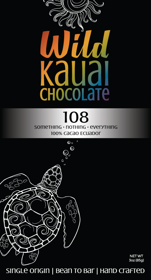 WKC_Bar_108_2017-01 Wild Kauai Chocolate 108 Cacao Bar